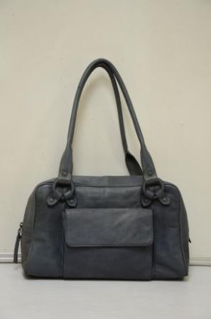 2016 Dark Blue Shade With Extra Pocket Newest Professional Leather Ladies Handbag - Leather, Dark Blue, Zipper Closure | Stylish Design, Durable Leather, Multiple Pockets, Double Handle