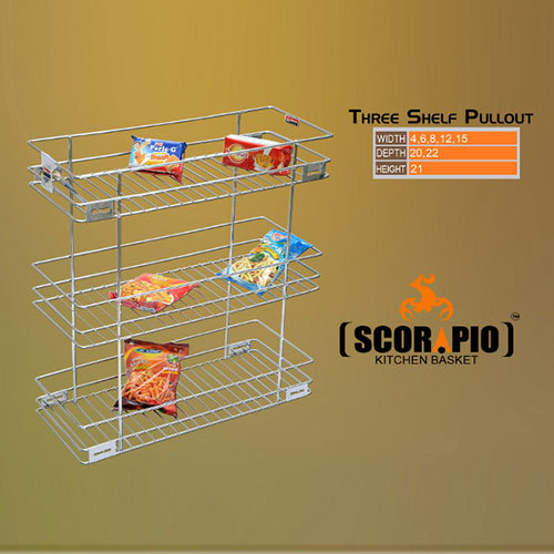 SS Three Shelf Pull Out Mfg.