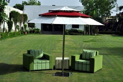 Mediterranean 3 Tier SS Umbrella with Outdoor Full