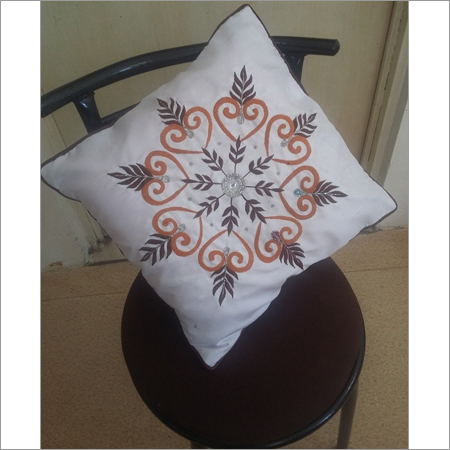 Embroidered cushion cover