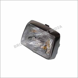 Two Wheeler Head Light - Glass & Metal, 100x80x60 mm, Silver | Clear Signaling, High Visibility, Corrosion Resistant, Easy Installation, 12V, 35W