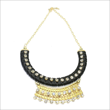Contemporary Black Stone Necklace