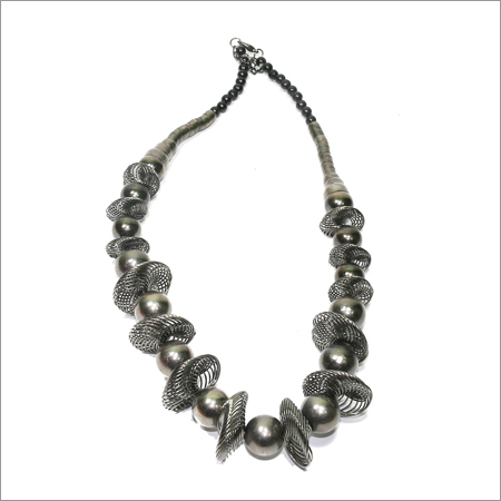 Jai Shree Copper Crystal Glass Bead Necklace