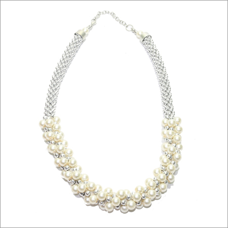 JAI SHREE Beautiful White beaded Pearl Necklace