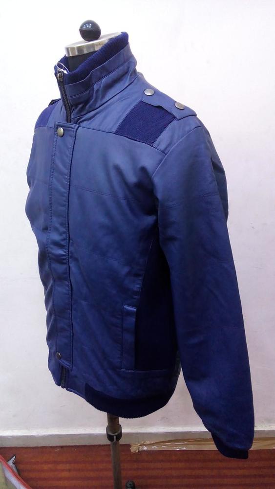 Hooded Fleece Leather Jacket