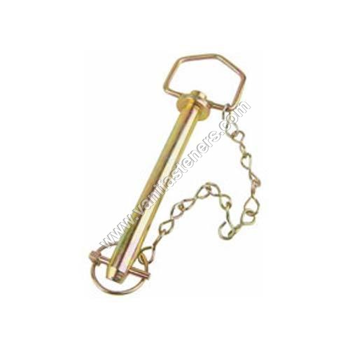 Hitch Pins with Chain & Linch - Carbon Steel Polished Finish | High Performance Corrosion Resistant Customized & Standardized Options