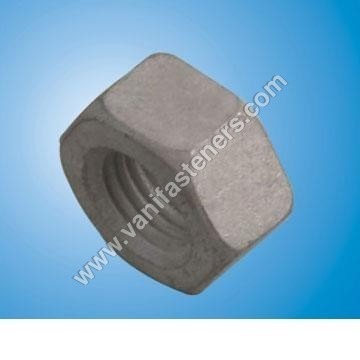 Hot Dip Galvanized Nut - Carbon Steel, Industrial Grade, Abrasion & Corrosion Resistant | Ideal for Aerospace, Defence, Industrial Use
