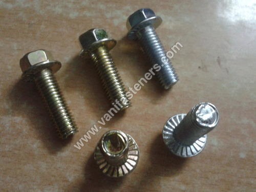 Flange Bolt M 10 & M 12 Dia for Power Transformers - Steel, M 10 x 1.5 x 30, M 10 x 1.5 x 40, M 10 x 1.5 x 60, M 12 x 1.5 x 40 | Industrial Grade, Galvanized Surface Treatment, Suitable for Aerospace & Defence