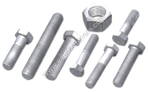 Hot Dip Galvanized Fasteners for Solar Power Plants - Carbon Steel, Dia M6 to M100, Length 20mm to 600mm, Grade 4.6 to 12.9 | Corrosion Resistant, Easy to Install