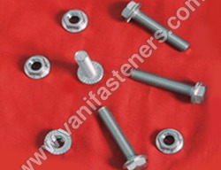 Stainless Steel Flange Bolts and Nuts - Industrial Grade High Strength Corrosion Resistant High Temperature Endurance | Ideal for Construction Aerospace Defence Industrial Use