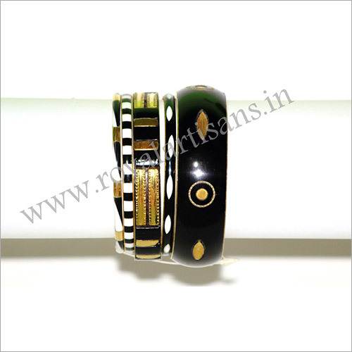 Brass and Resin Bangles Set