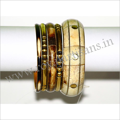 Bone and Resin Bangles Set