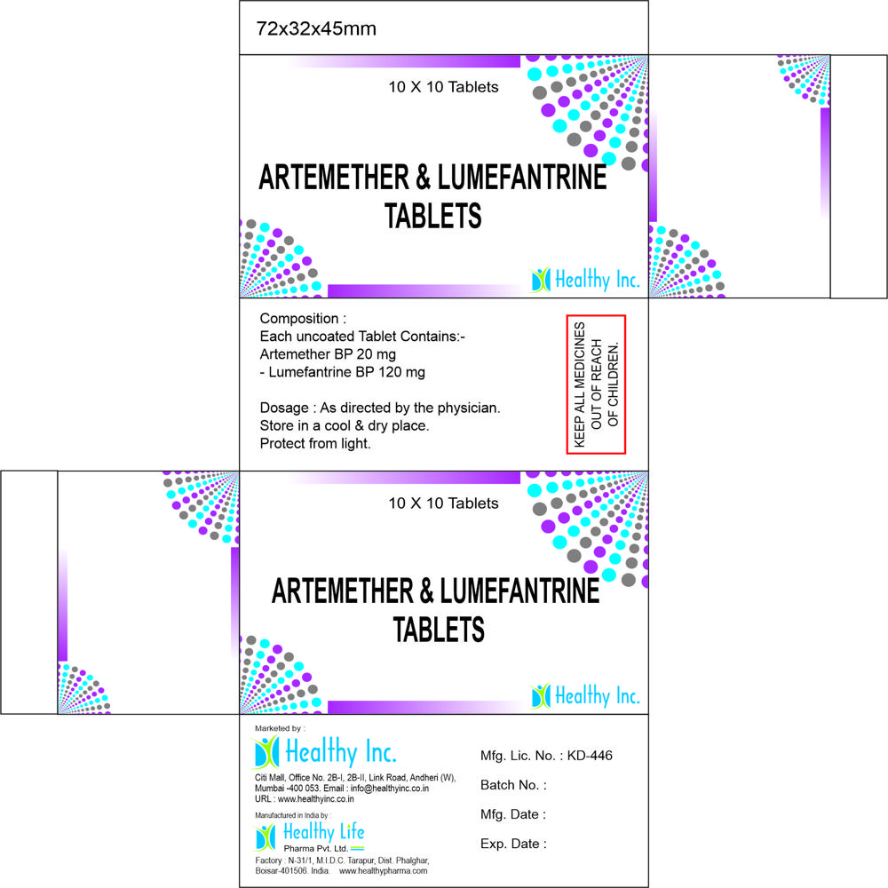 Artemether  Lumefantrine Tablets - Drug Type: Medicine Raw Materials