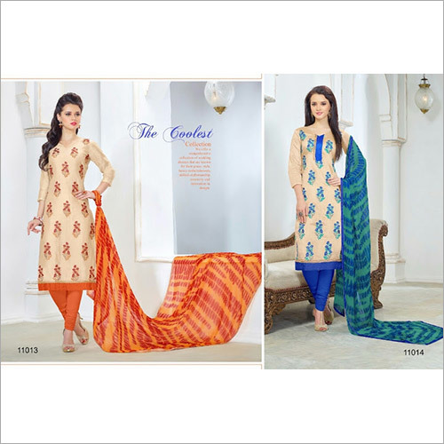 AKSHARA 11--TRENDY CHANDERI SUIT