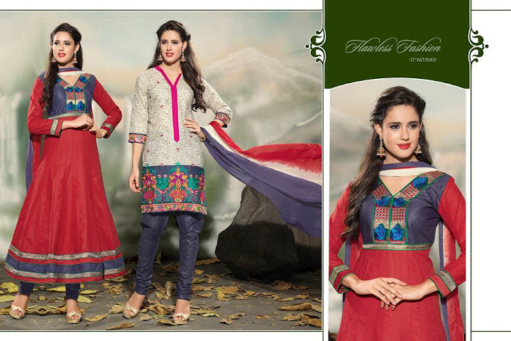 Divine Look--cotton Anarkali&top Suit