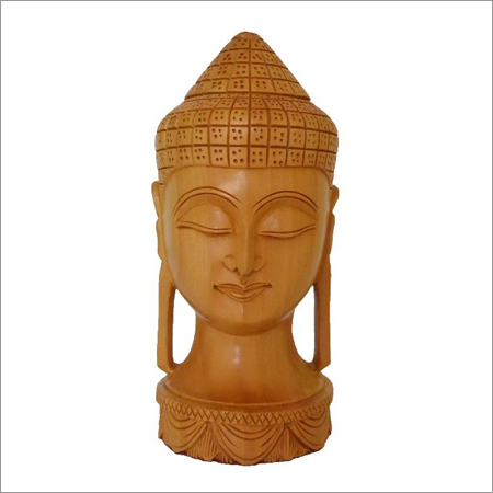 Wooden Gautam Buddha Statue