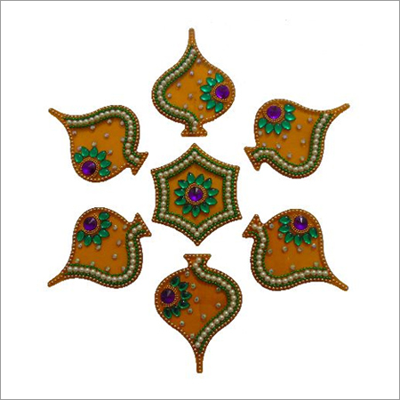 Yellow Acrylic Rangoli
