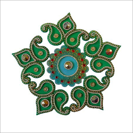 Green Acrylic Rangoli