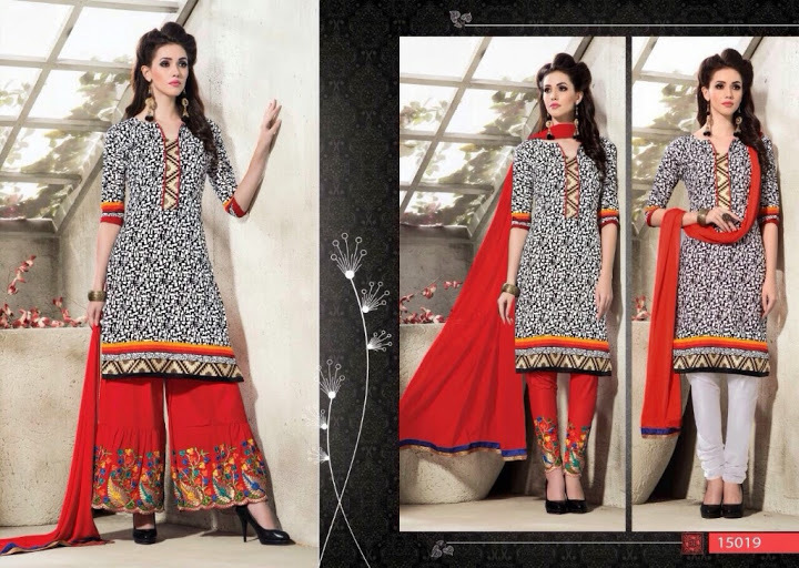 SHAMA--PURE COTTON TOP WITH PLAZZO & LEGGINGS BOTT