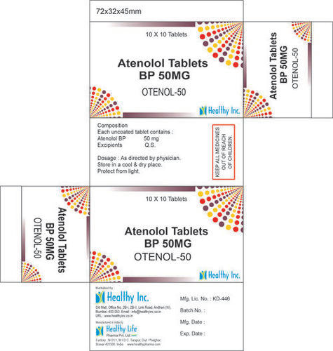 50 mg Atenolol Tablets IP