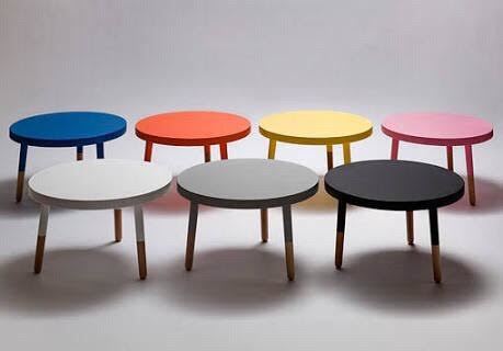 Stool And Coffee Table - Wood/Plastic/Metal, Round, Multicolor | Lightweight, Durable, Stylish, Versatile, Easy Assembly
