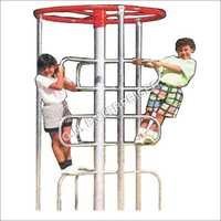 Fire Man Climber - Powder-coated Steel, 4ft Dia X 7ft H, Metal & Plastic | Outdoor Play Equipment, Handles, Climbing Bars, 2-5 Children