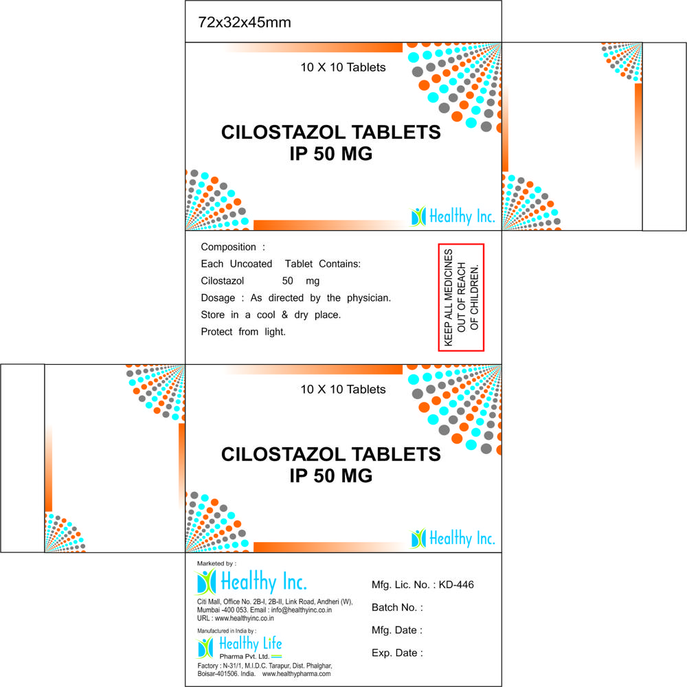50 Mg Cilostazol Tablets - Drug Type: Medicine Raw Materials