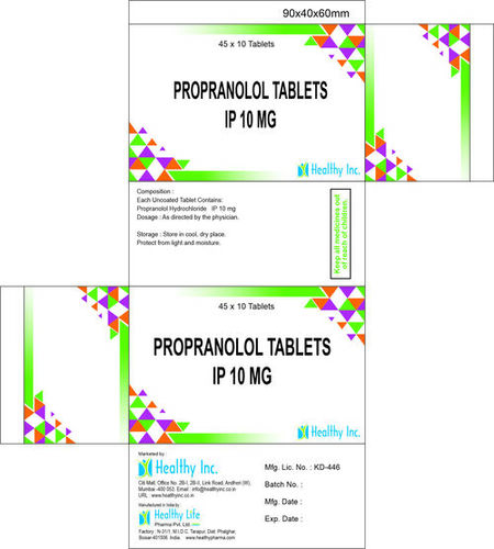 Propranolol Tablets BP 40 mg Propranolol Tablets BP 40 mg
