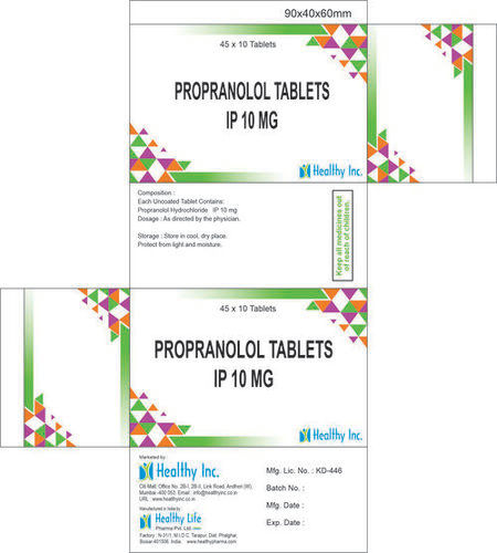 Propranolol Tablets Bp 40 Mg General Drugs