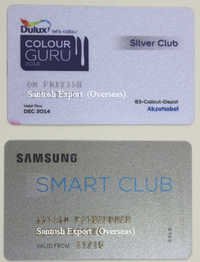 Loyalty Card - Pvc Material, 84 X 53 Mm Size, Multicolour, 0.08 Mm Thickness | Waterproof, Wear Resistant, Magnetic Strip, Embossed Finish