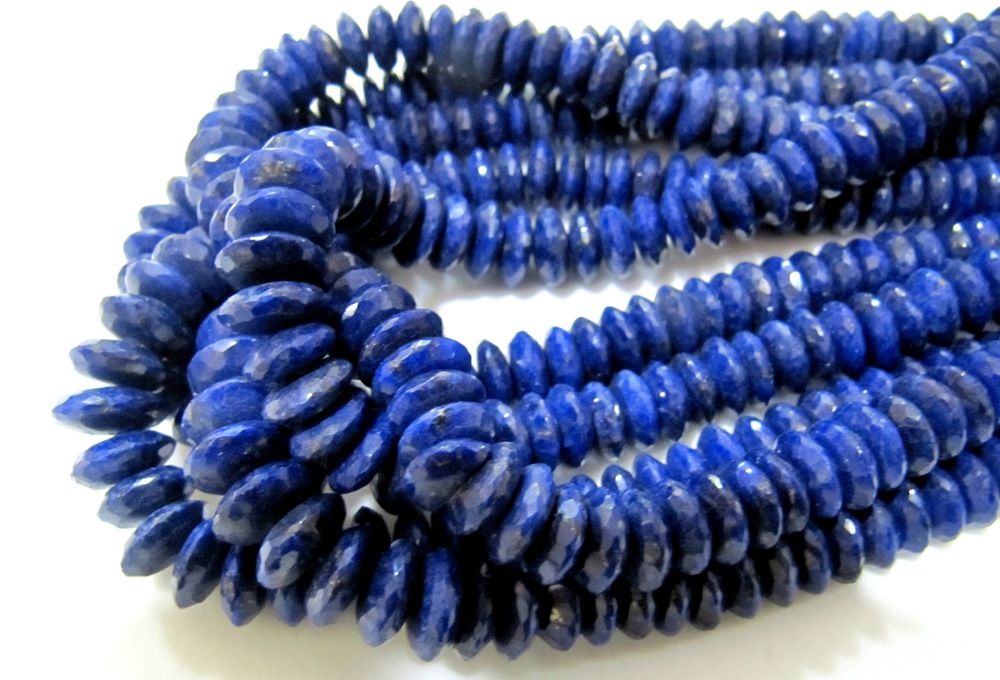 Blue Sapphire German Cut Faceted beads