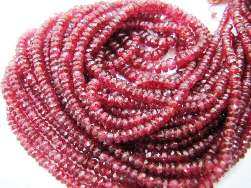 AAA Quality Red Spinel beads 3 to 4mm