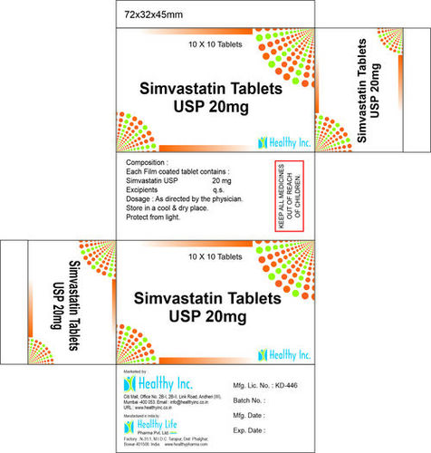 Simvastatin USP 20 mg