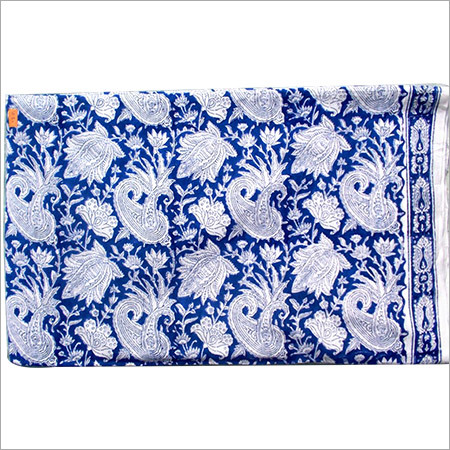 Blue Floral Paisley Fabric