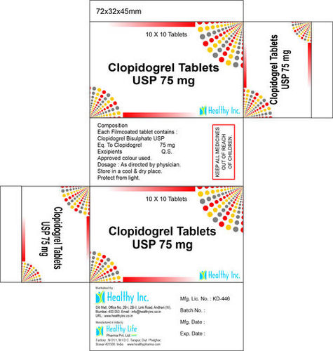 75 mg Clopidogrel Tablets USP