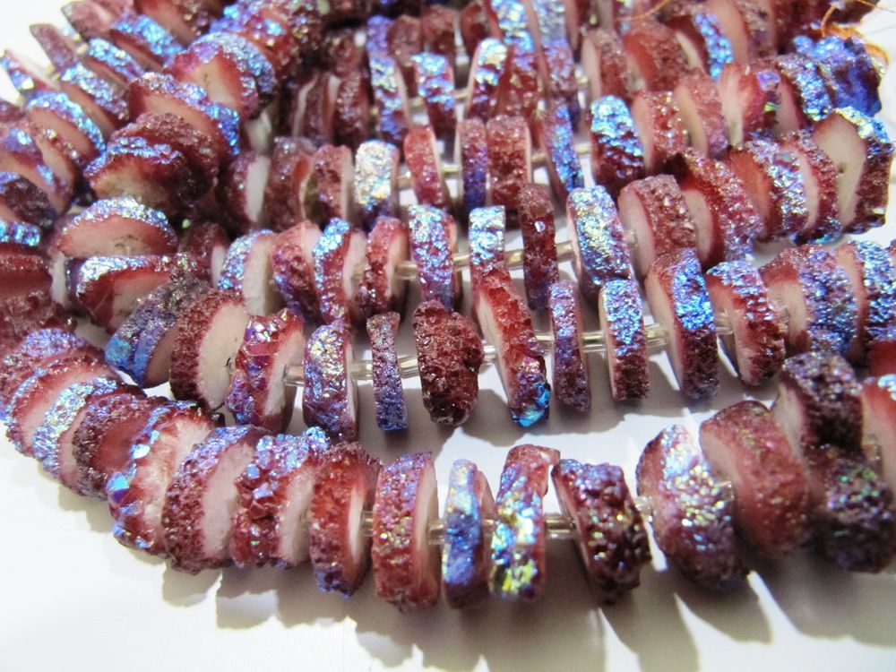 Solar Slice beads Mystic Coated