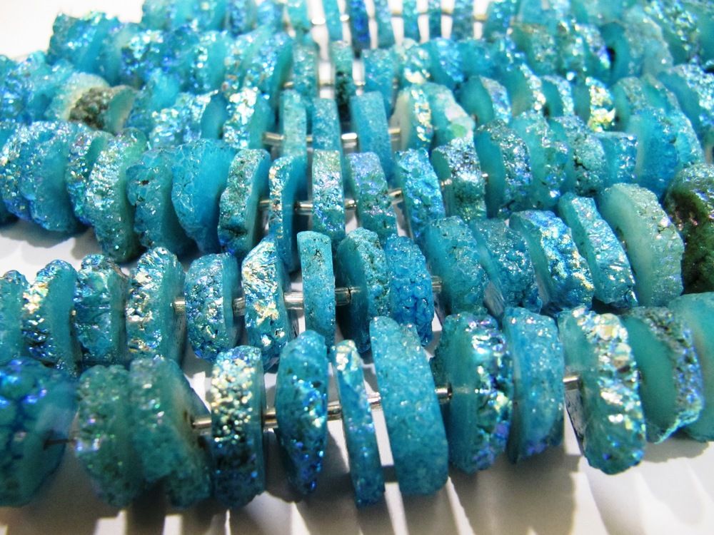 Solar beads Slices Sky Blue color