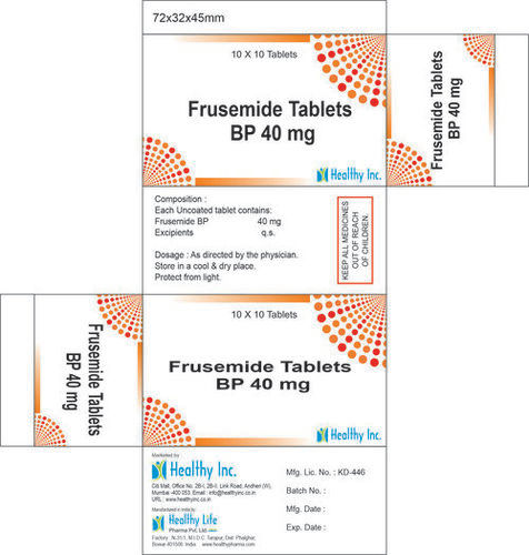 Frusemide Tablets Bp 40 Mg Medicine Raw Materials