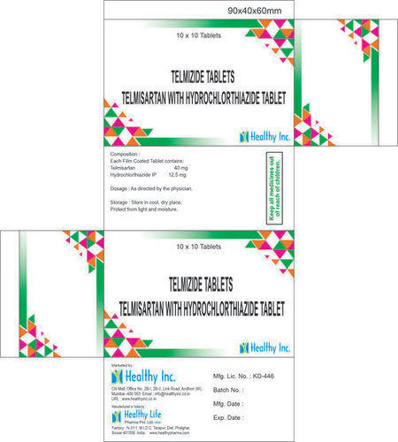 Telmisartan With Hydrochlorthiazide Tablet Medicine Raw Materials