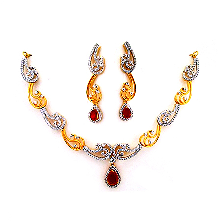 Attractive American Diamond Necklace Set