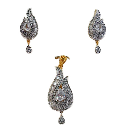 American Diamond Pendant Set