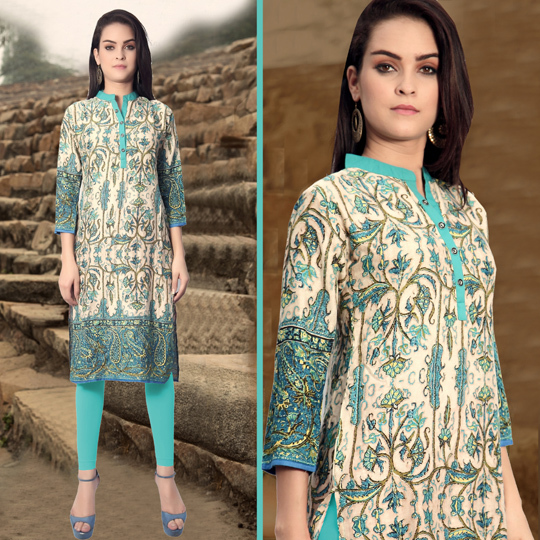 Rayon Viscose,Designer Kurti