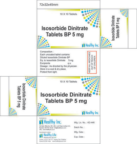 5 mg Isosorbide Dinitrate Tablets BP