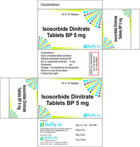 5 mg Isosorbide Dinitrate Tablets BP