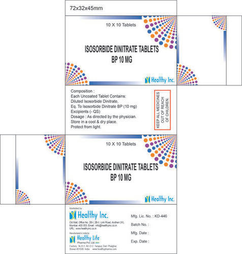 Isosorbide Dinitrate Tablets IP 10 mg