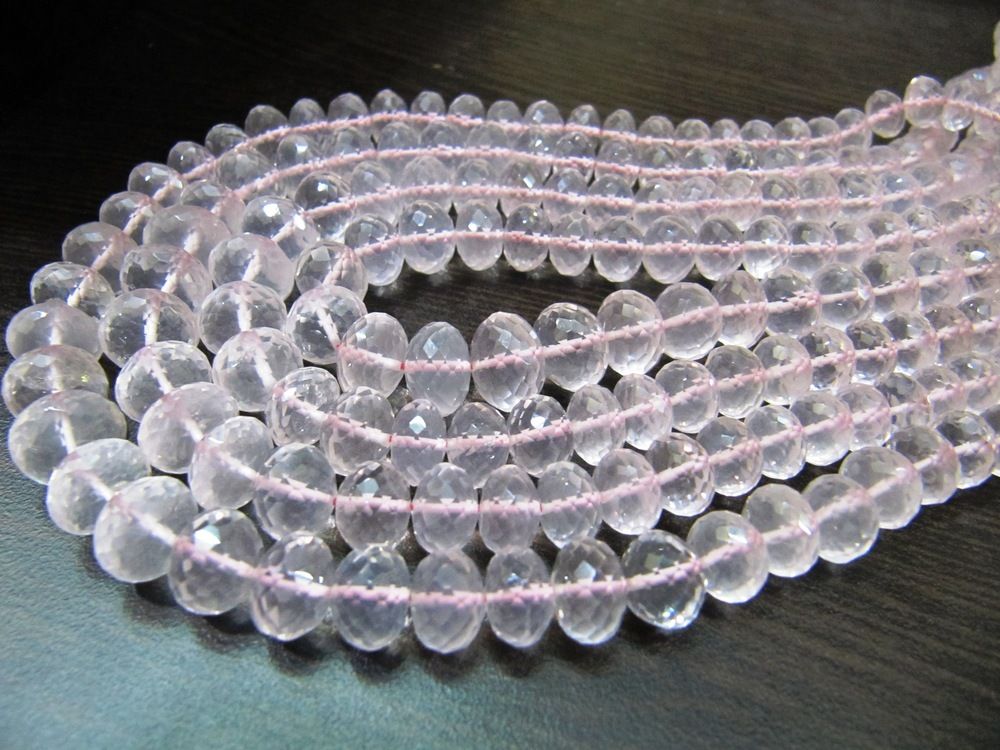 Rose Quartz Roundel Faceted