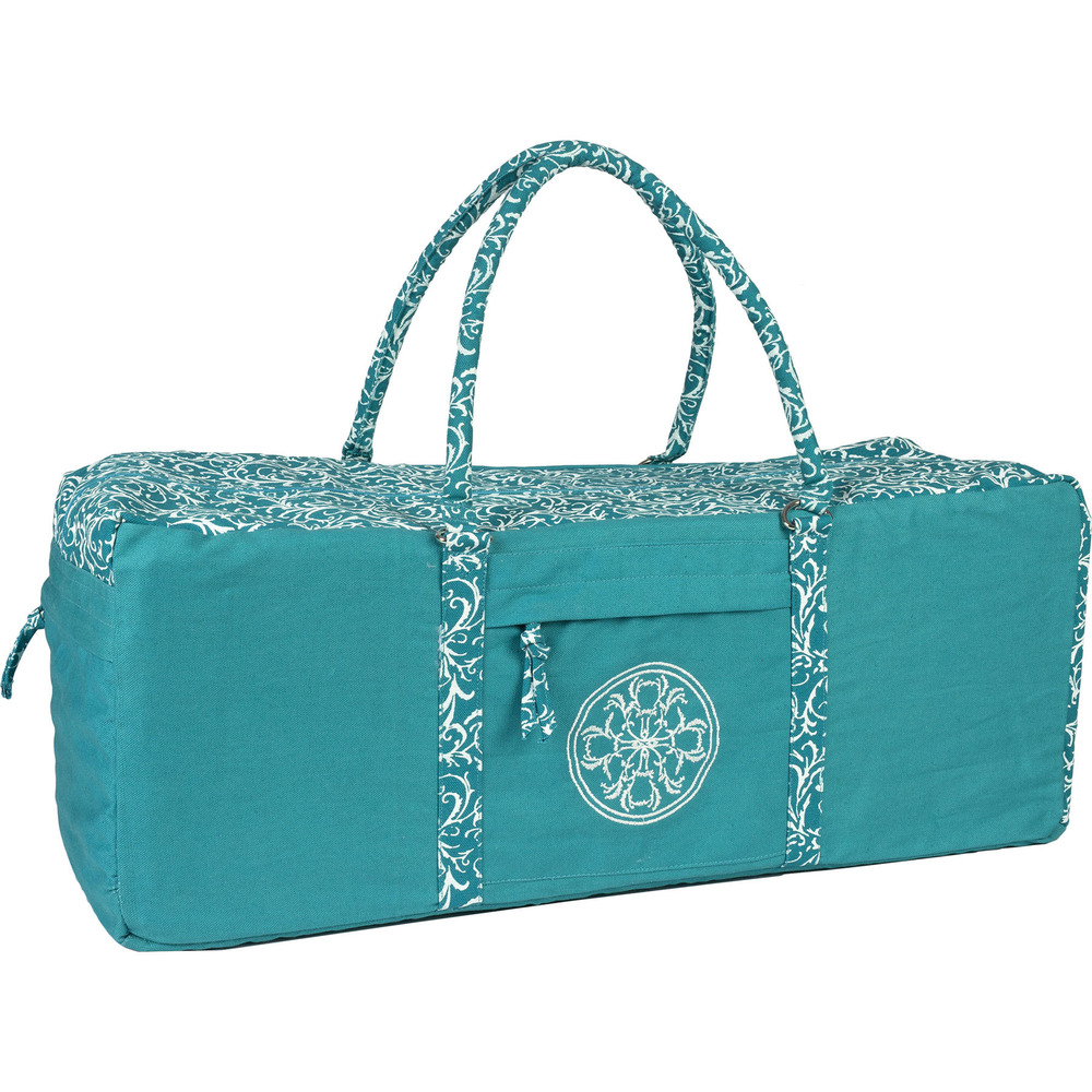 Yoga Kit Bag Turquoise Embroidered