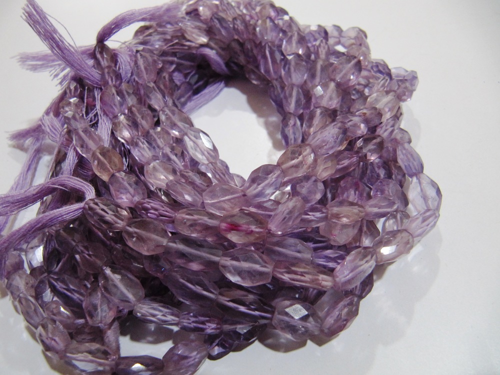 Pink Amethyst Oval faceted beads