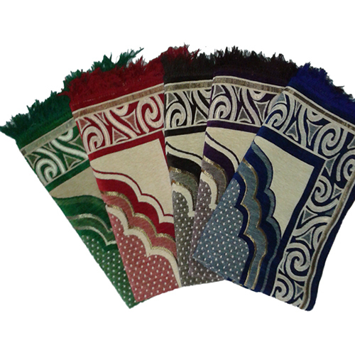 Islamic Prayer Carpet - Cotton Material, Rectangular Shape, Embroidered Style | Shrink Resistant, Fascinating Designs, Easy to Clean