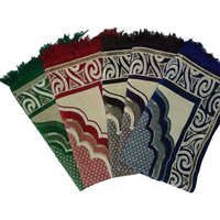 Islamic Prayer Carpet - Cotton Material, Rectangular Shape, Embroidered Style | Shrink Resistant, Fascinating Designs, Easy To Clean